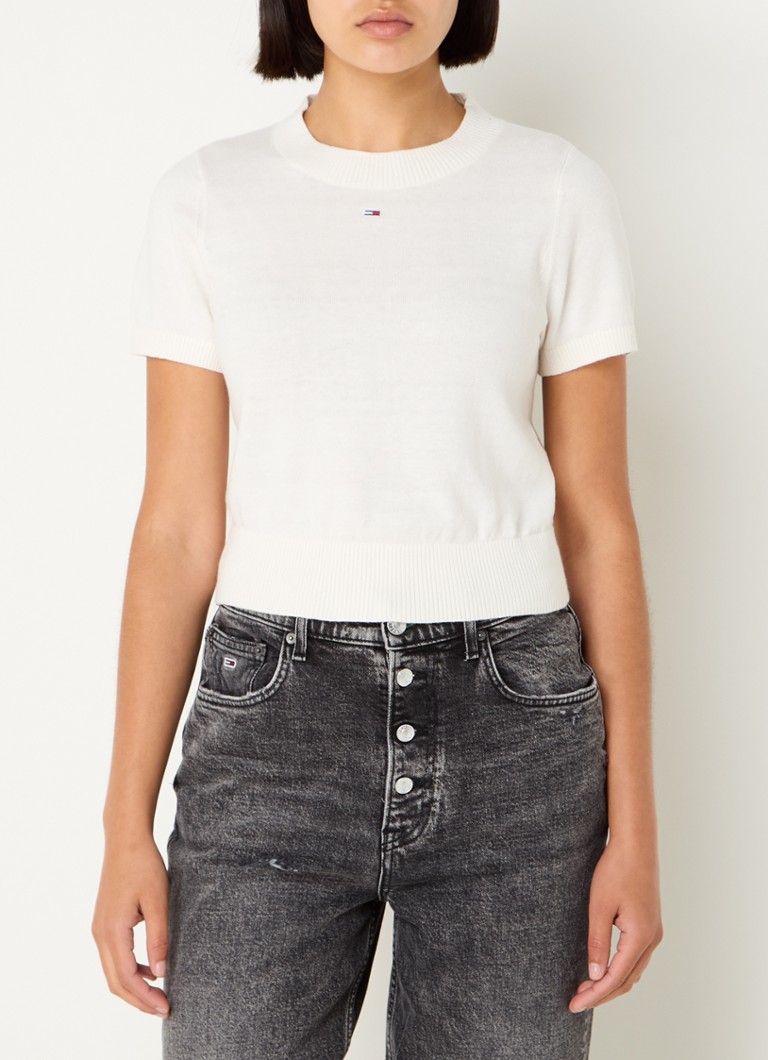 Tommy Hilfiger Fine knit top with logo embroidery