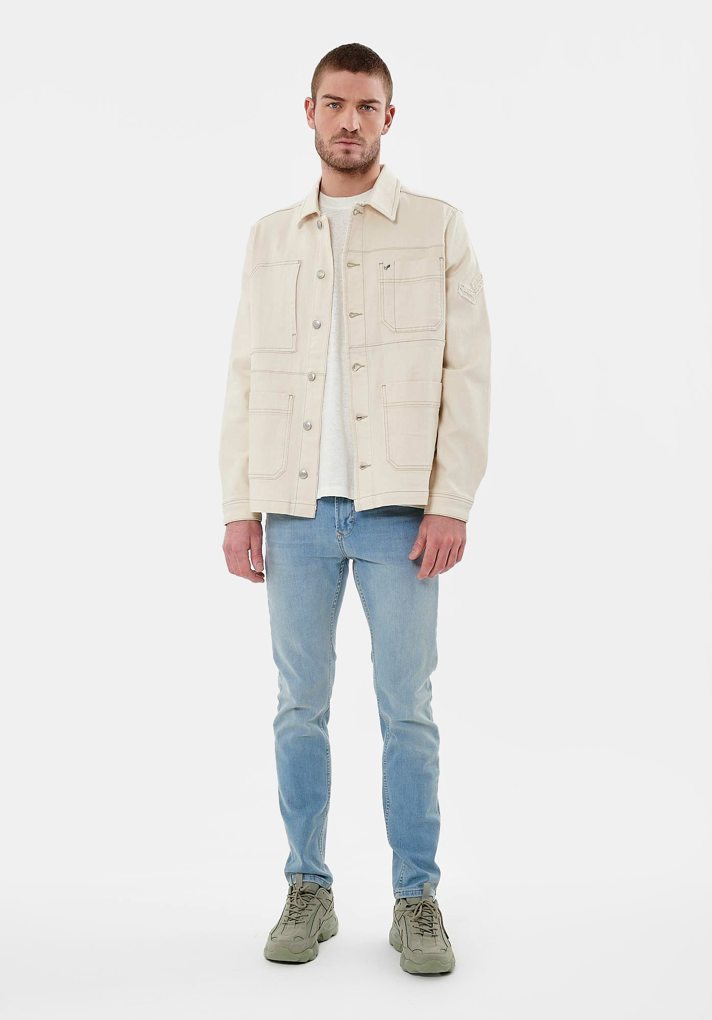 ELRON  Veste en jean beige Homme