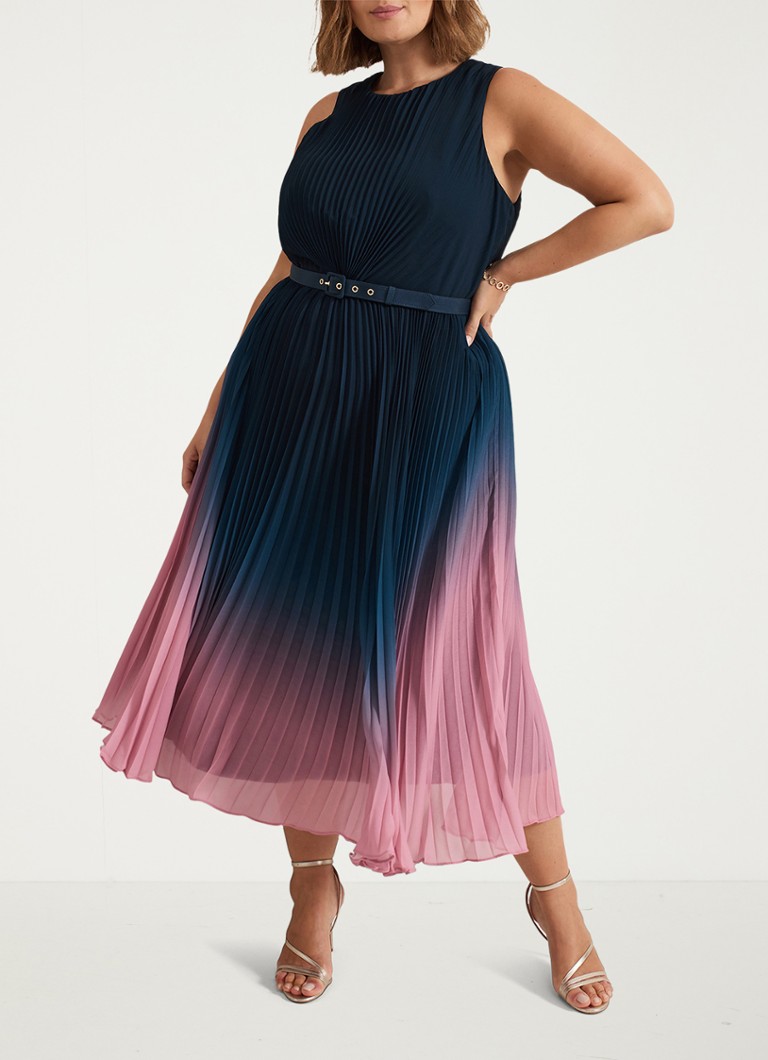 Phase Eight Simara Midikleid mit Gürtel und Falten