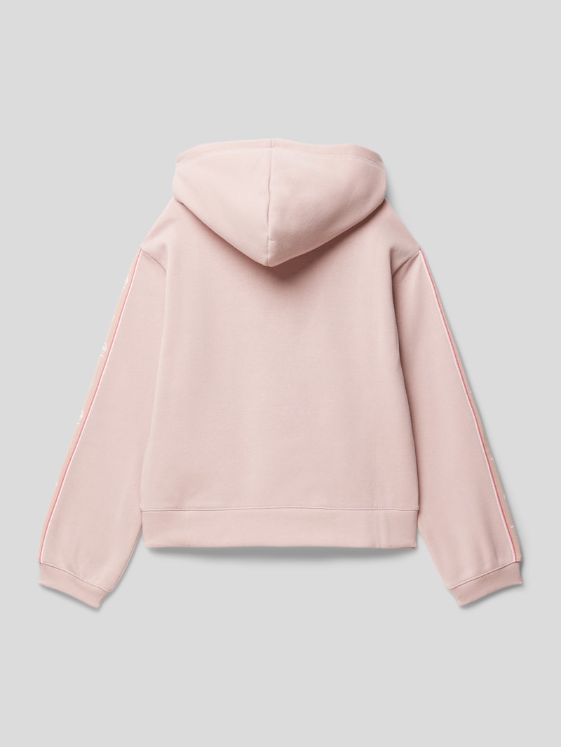 Hoodie mit Logo-Print in hellrosa