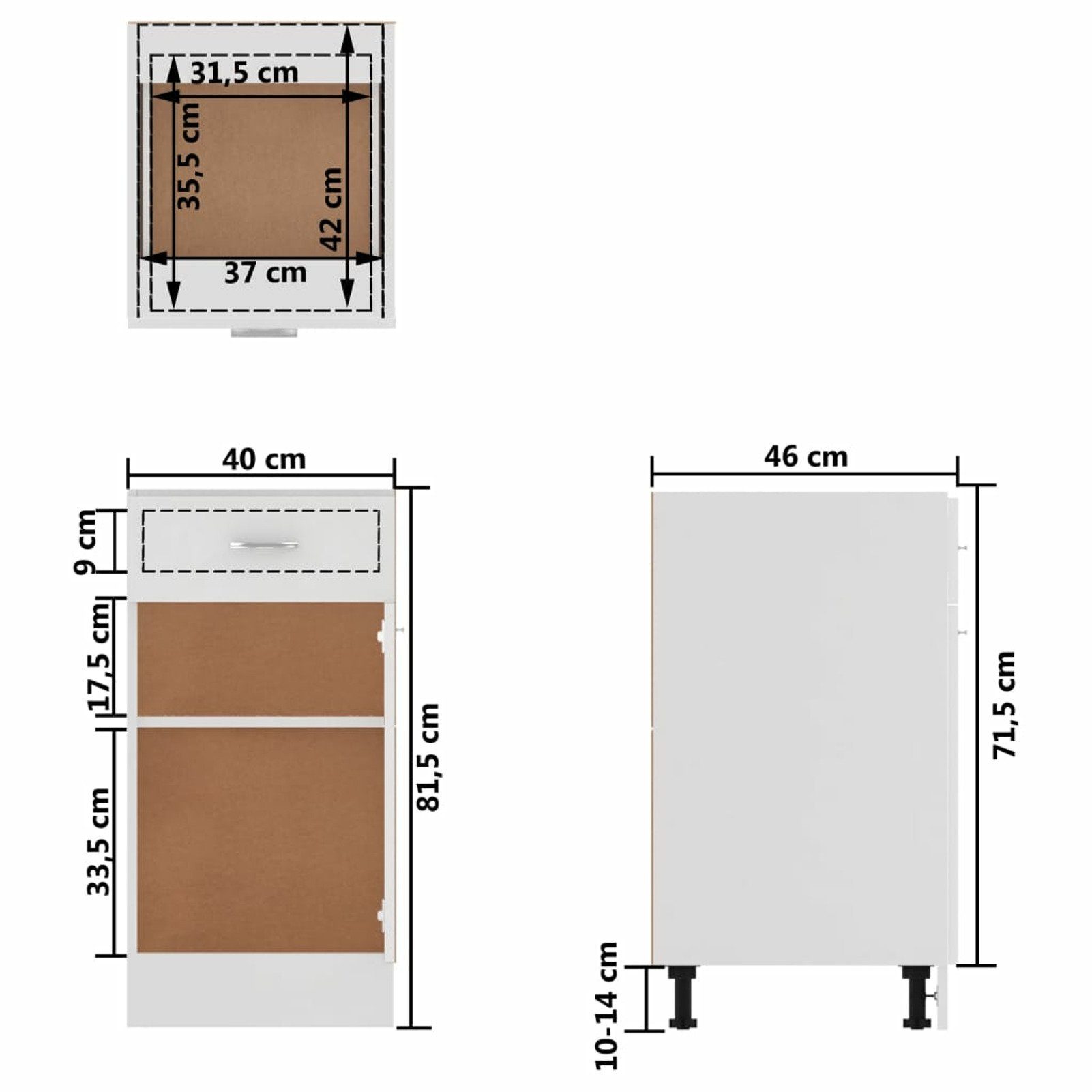 vidaXL Mehrzweckschrank