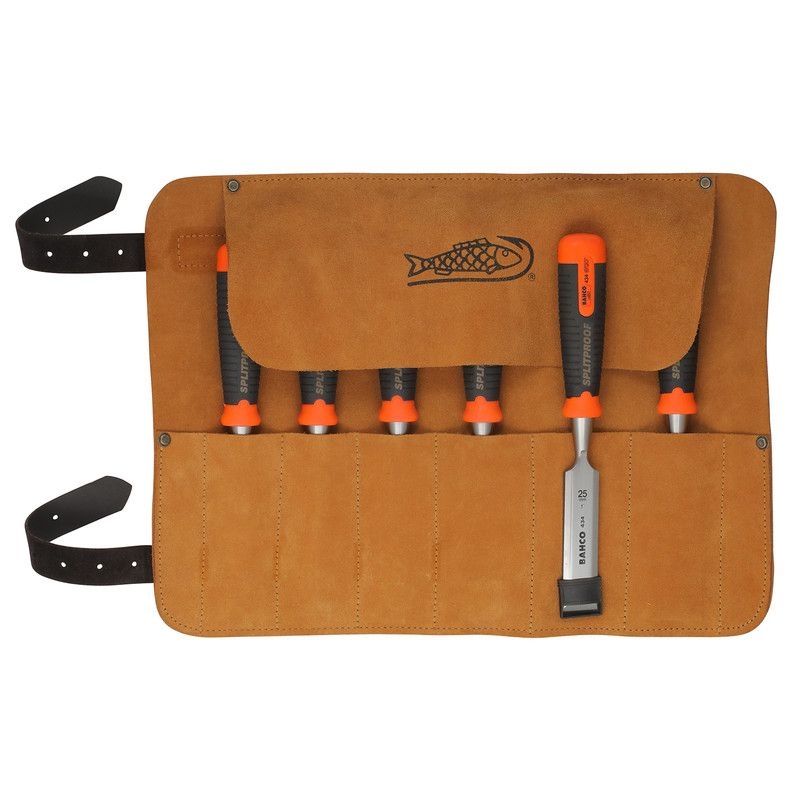 Zestaw dłut Bahco 434-S6-LR Professional ERGO w skórzanym etui, 6 elementów