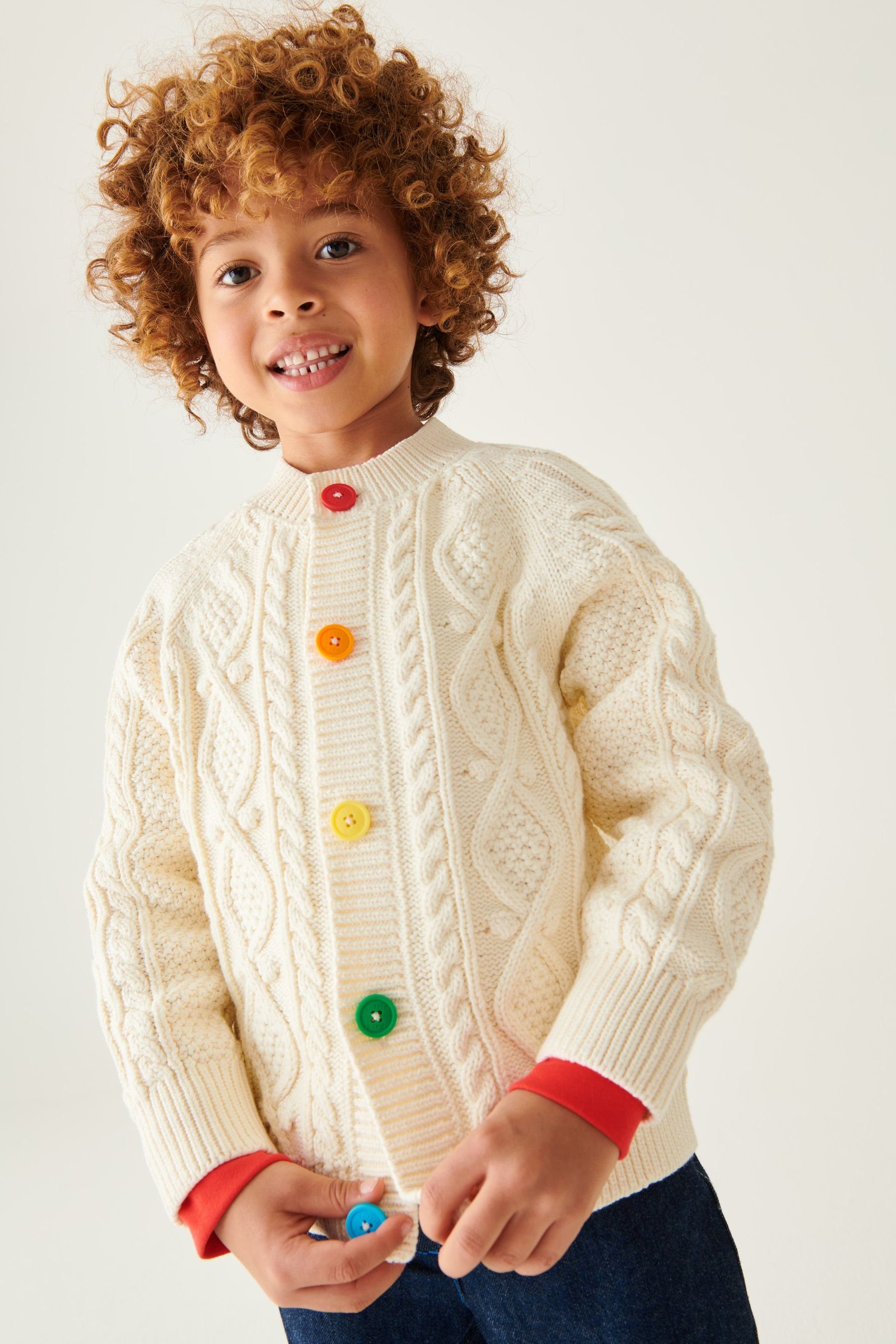 Little Bird by Jools Oliver Strickjacke Little Bird By Jools Oliver Strickjacke Zopfmuster (1-tlg)