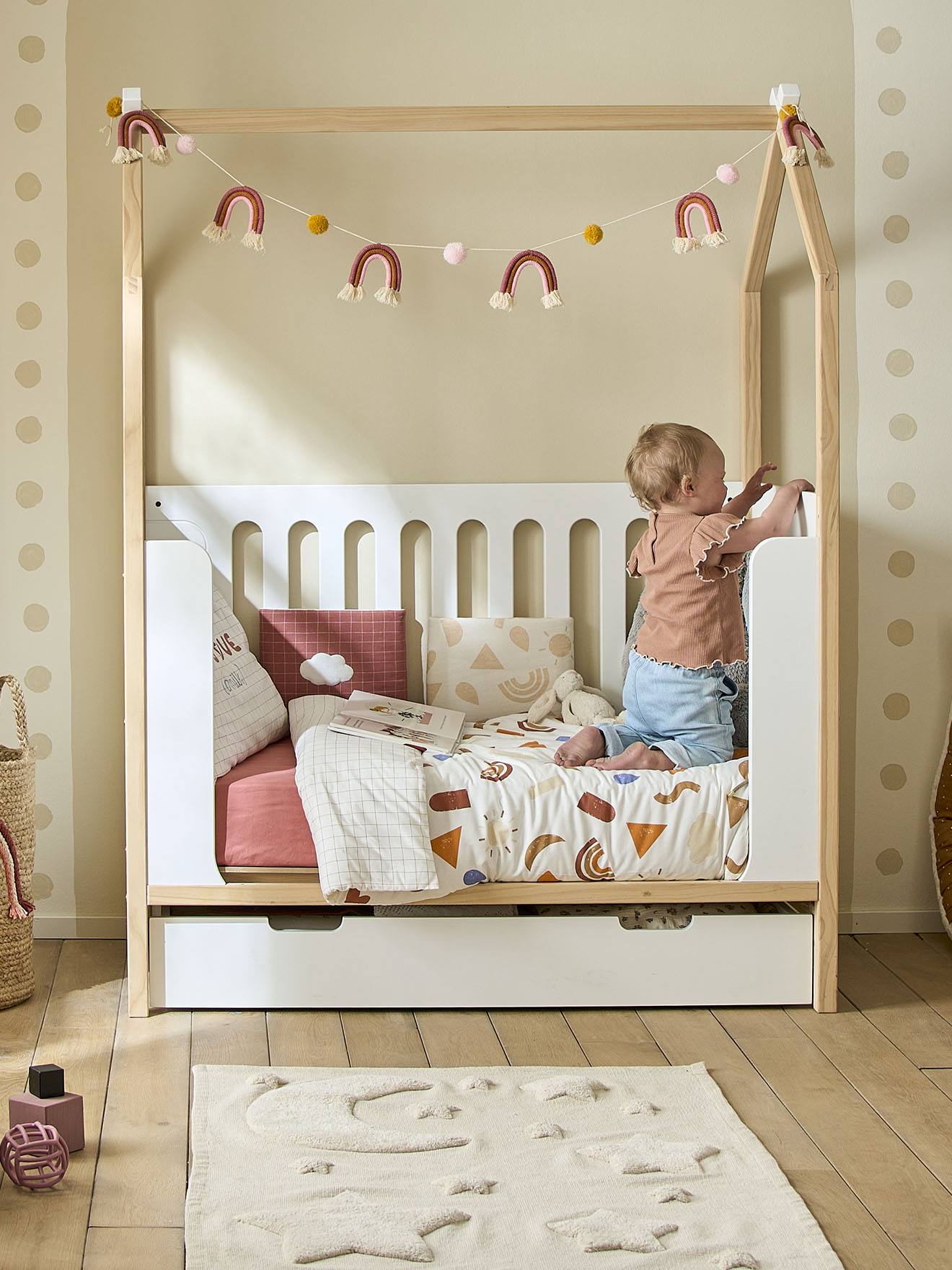 Vertbaudet Bettkasten für Babybetten - weiß