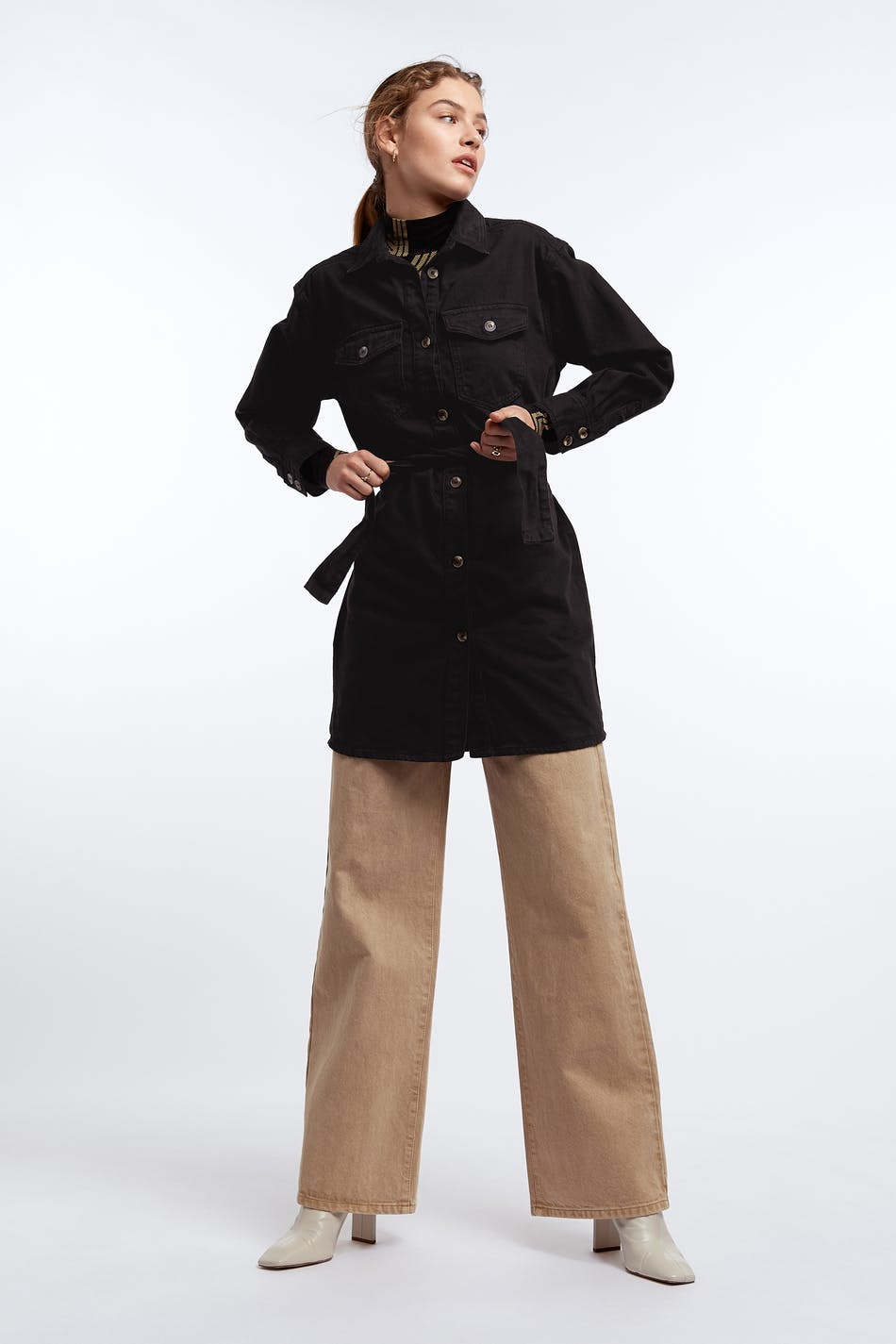 Silje denim shirt dress