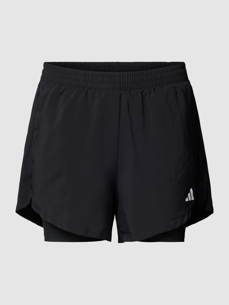Shorts mit Label-Print in schwarz