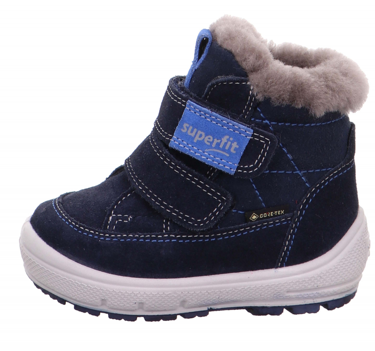 GROOVY - Blau Boots mit Klettverschluss