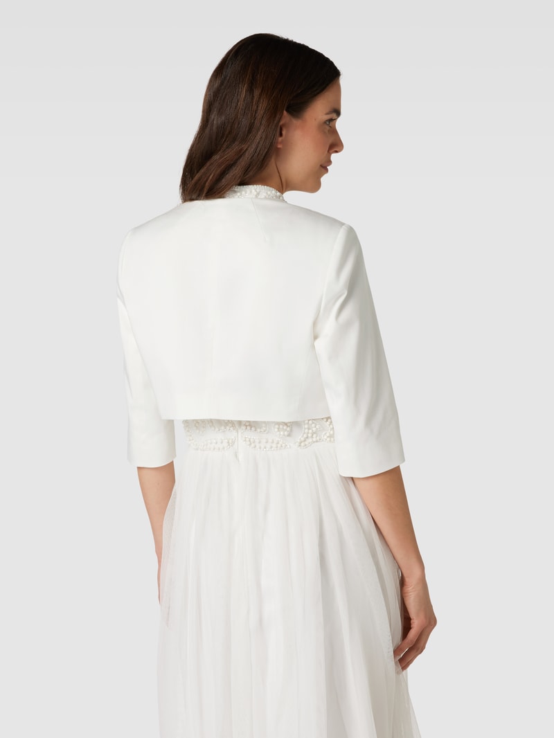 Bolero mit 3/4-Arm in weiß