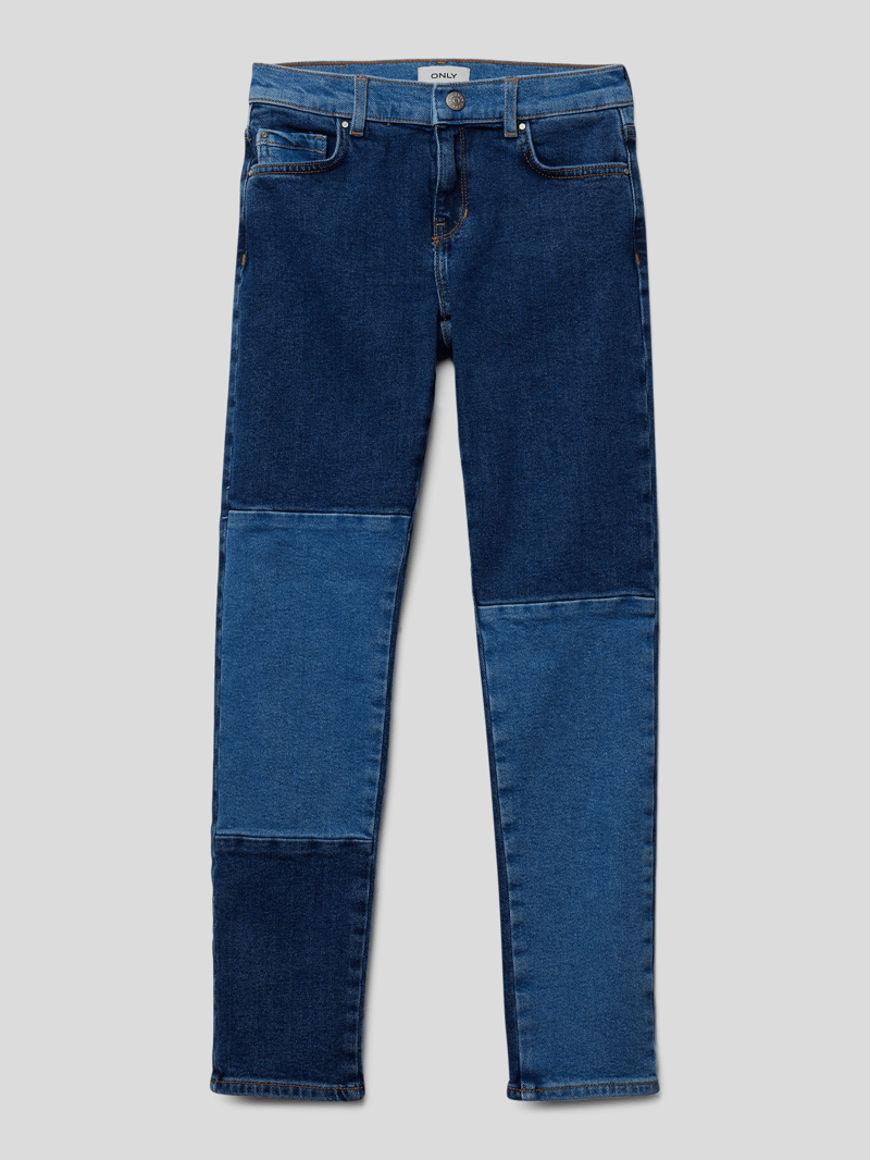 Jeans in Two-Tone-Machart in blau