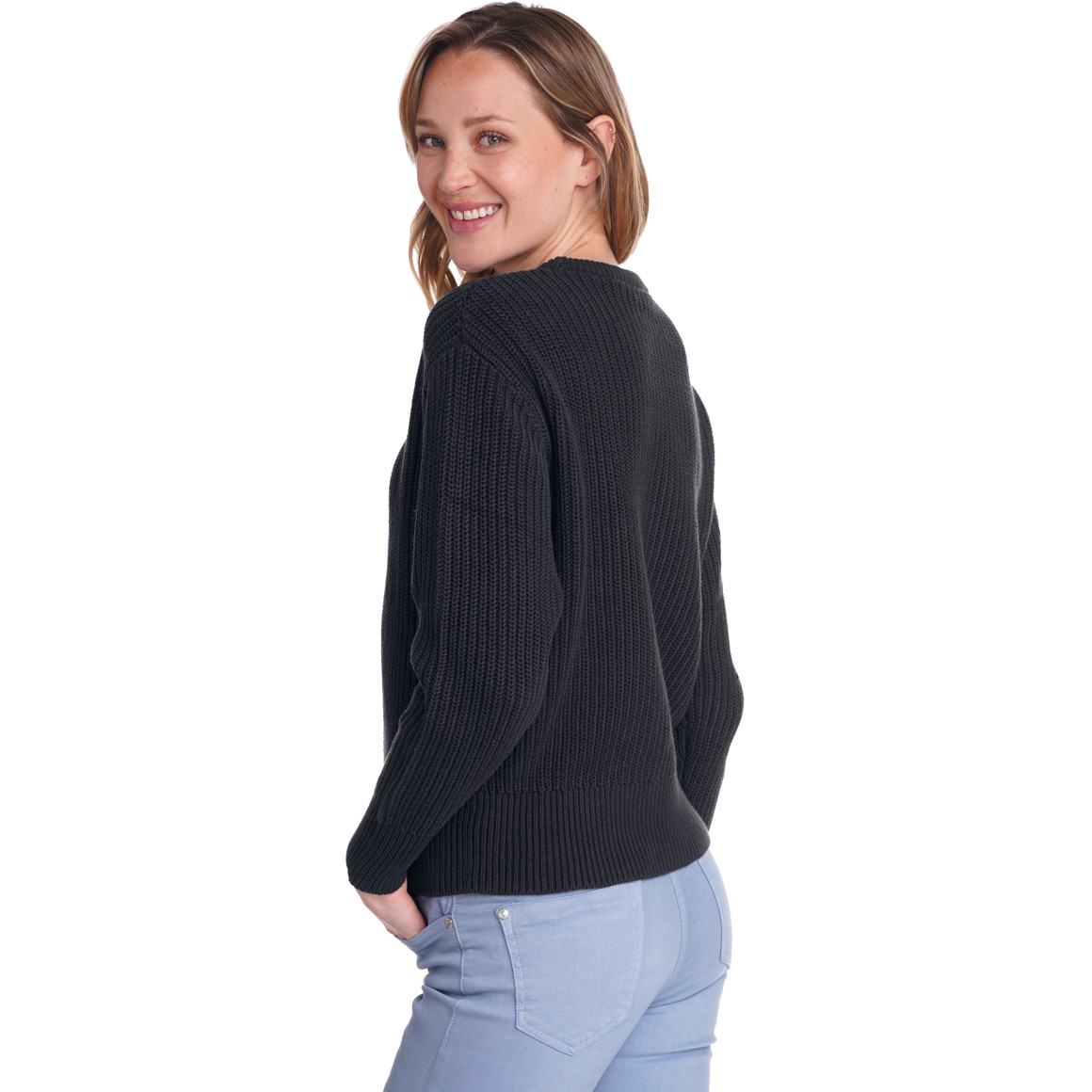 Damen Strickpullover mit Rundhalsausschnitt