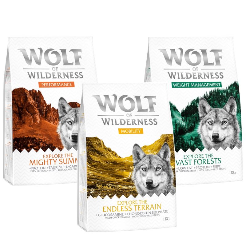 Mix-Probierpaket Wolf of Wilderness Adult zu TOP-Preisen | bitiba