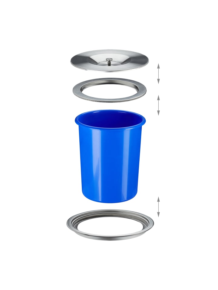 relaxdays Mülleimer für Arbeitsplatte in Blau - 5l Volumen günstig kaufen onesize