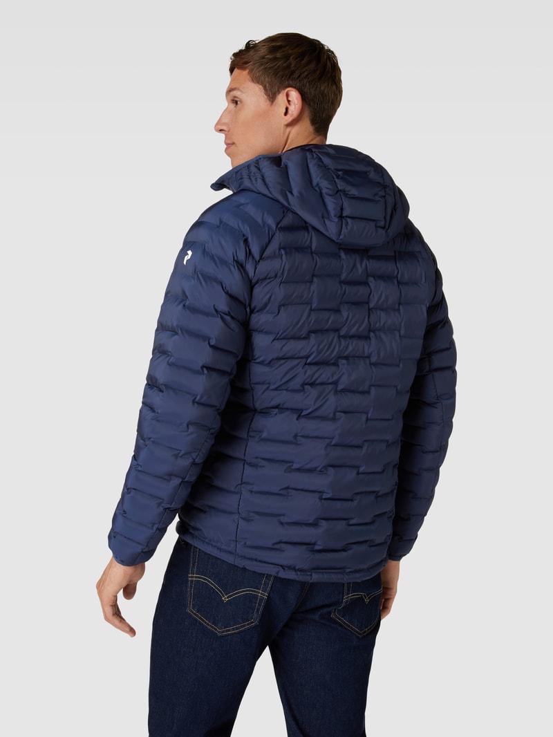 Steppjacke mit Reißverschlusstaschen Modell 'Argon' in marineblau