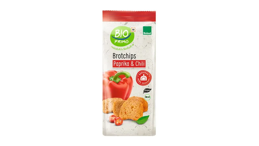 BIO PRIMO Bioland-Brotchips Paprika & Chili 100 g