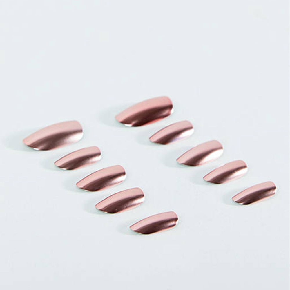 elegant touch Polish Metallic pink Faux ongles
