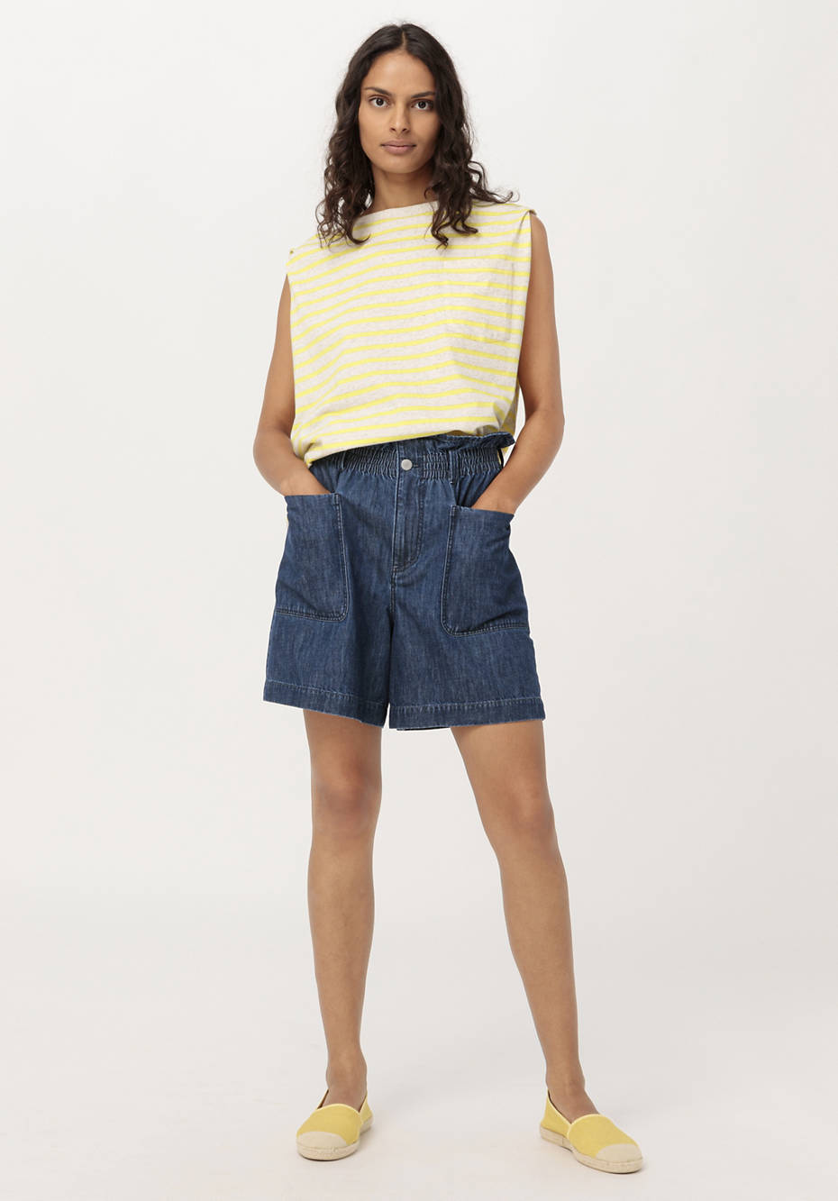 Jeansshorts aus Bio-Denim mit Kapok
