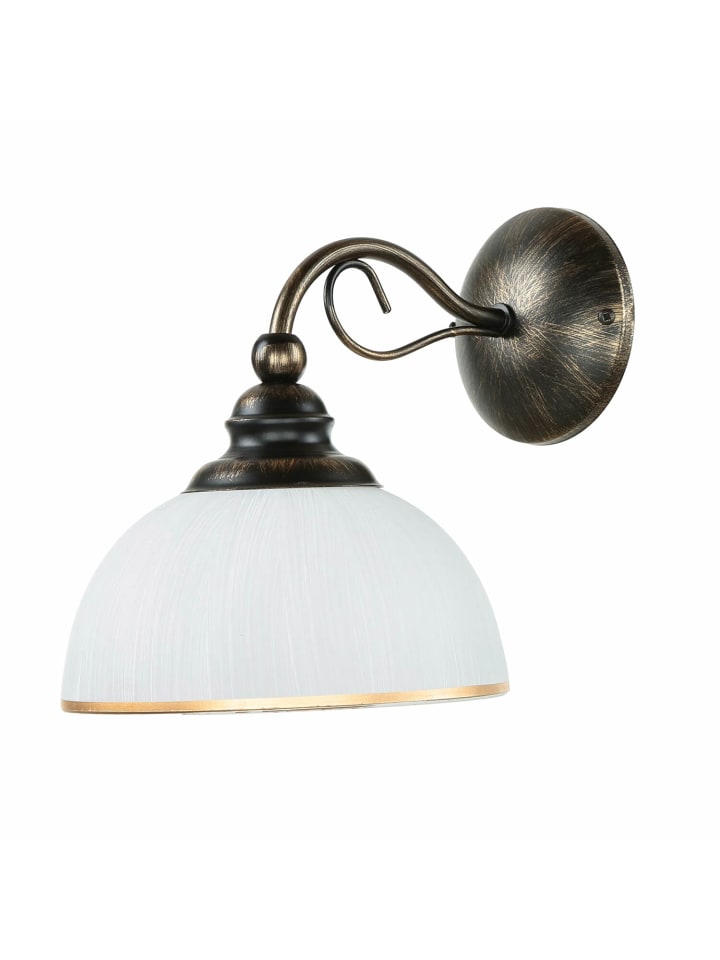 Licht-Erlebnisse Wandlampe in Shabby Braun Antik Weiß Gold günstig kaufen onesize