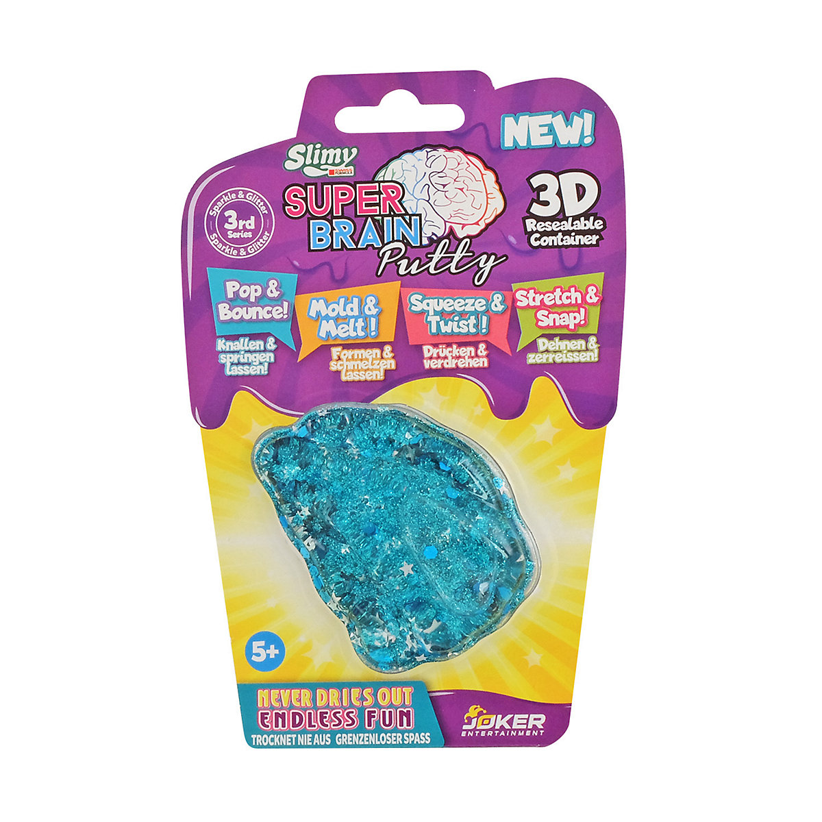 SLIMY® Super Brain Putty 22g - intelligente Modellier- und Hüpfknete, BPA- und glutenfreie Kinderknete in 18 tollen Farben