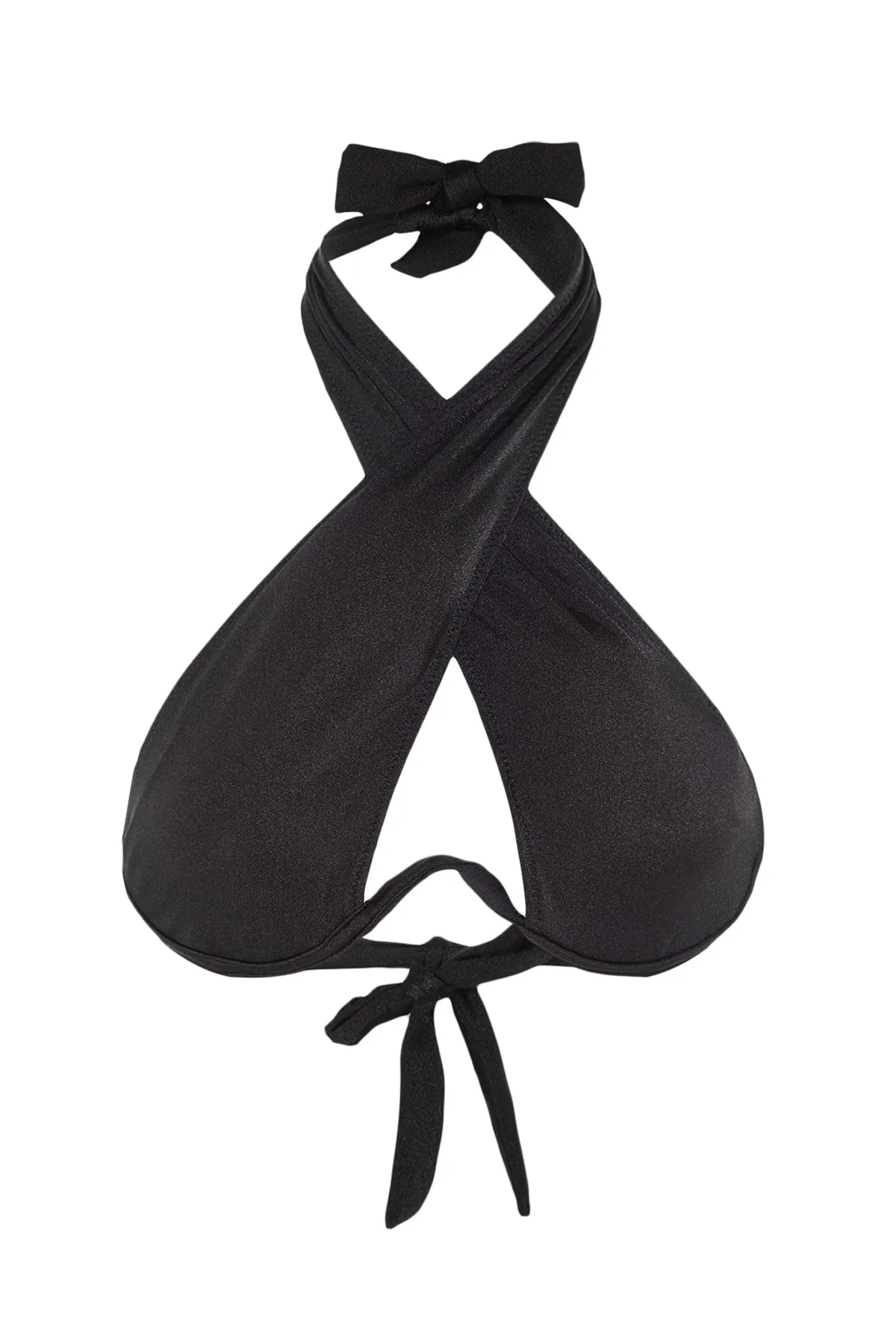 Trendyol Collection  Schwarzes Balconette-Bikinioberteil mit umgekehrtem V-Bügel TBESS22BU0203