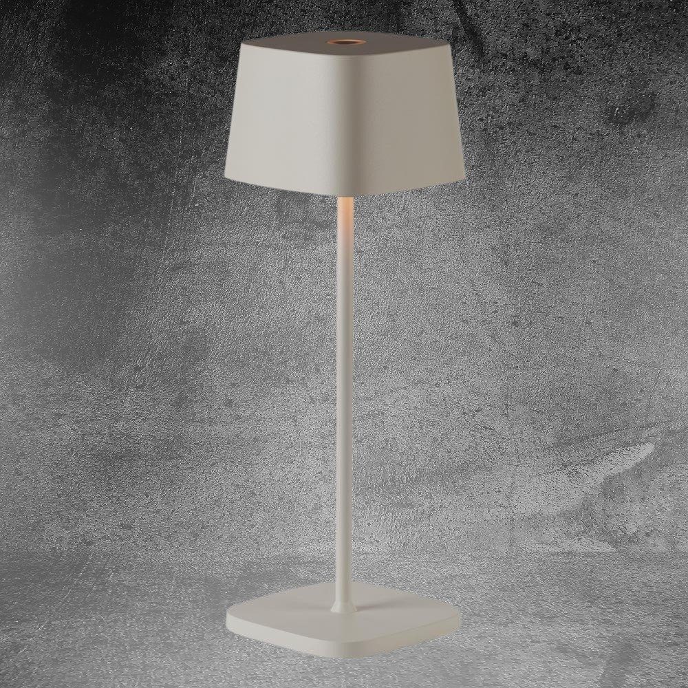 Zafferano LED Tischleuchte LED Akkutischleuchte Ofelia Pro in Weiß 2,2W 150lm IP65, keine Angabe, Leuchtmittel enthalten: Ja, fest verbaut, LED, warmweiss, Tischleuchte, Nachttischlampe, Tischlampe