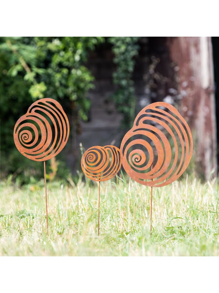 UNUS Gartenstecker Rost Muscheln in Braun günstig kaufen