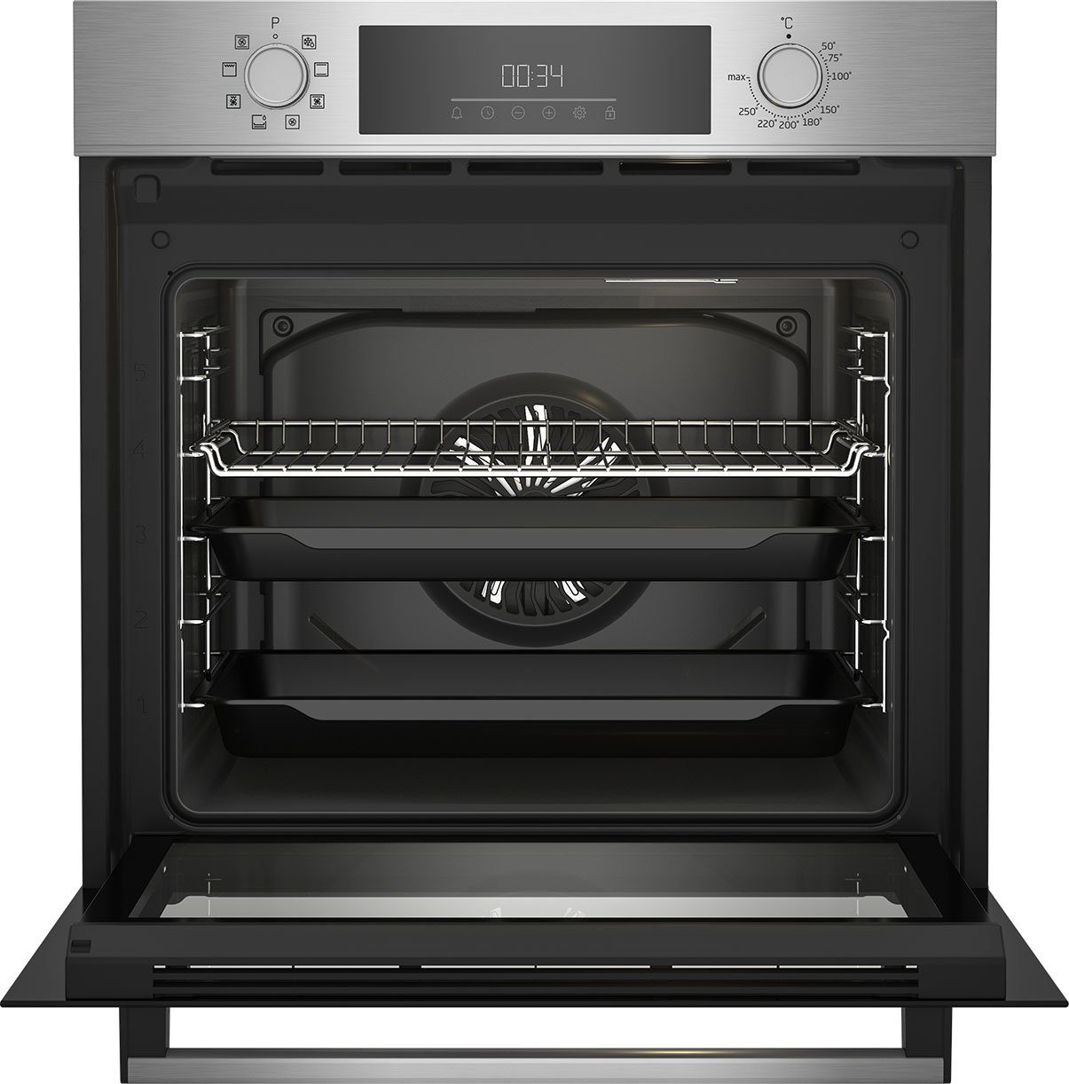 BEKO Einbaubackofen BBIM12300X, mit Teleskopauszug nachrüstbar