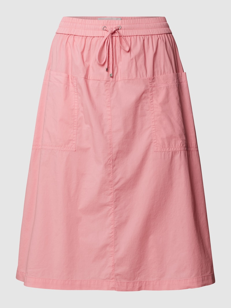 Knielanger Rock mit Eingrifftaschen in pink