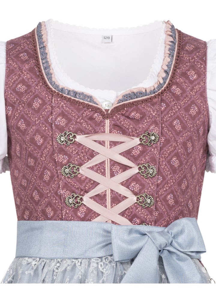 Nübler Kinderdirndl 3-teilig Lea in Beere günstig kaufen