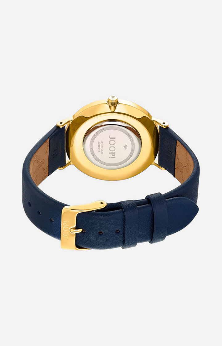 Damenuhr in Blau/Gold