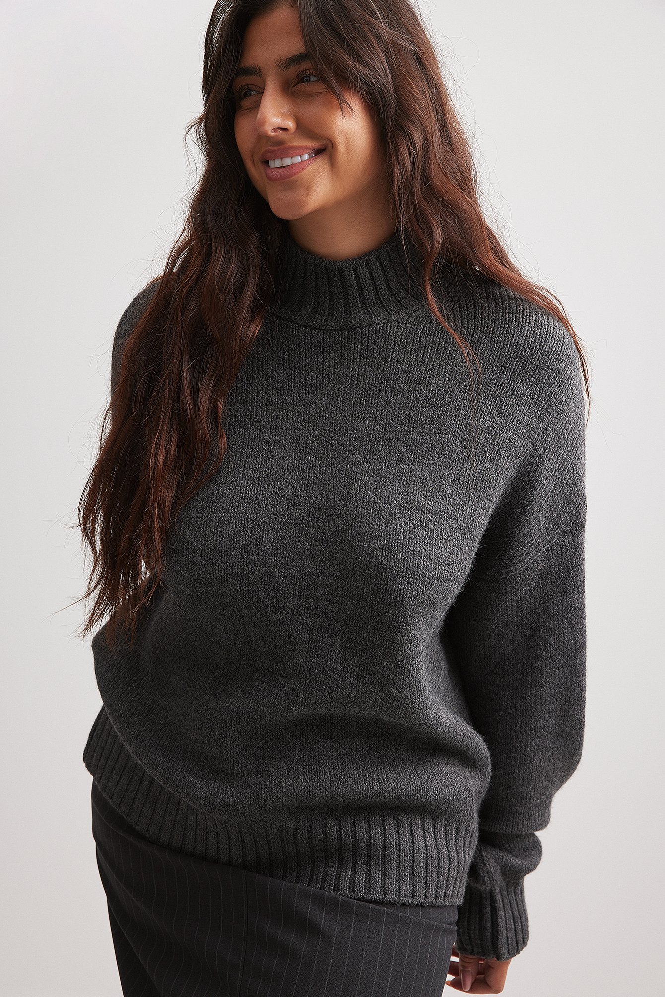 Strickpullover mit Rollkragen