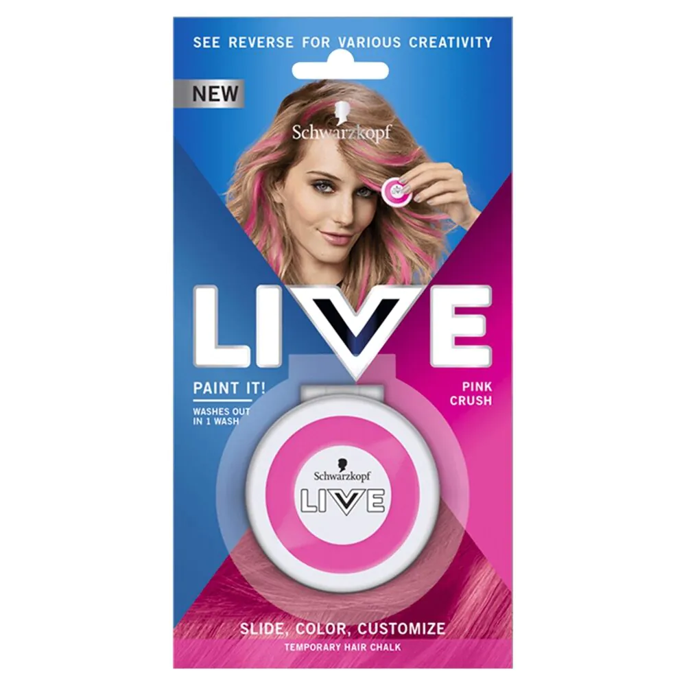 Schwarzkopf Live Pink Crush plaukų kreidelės