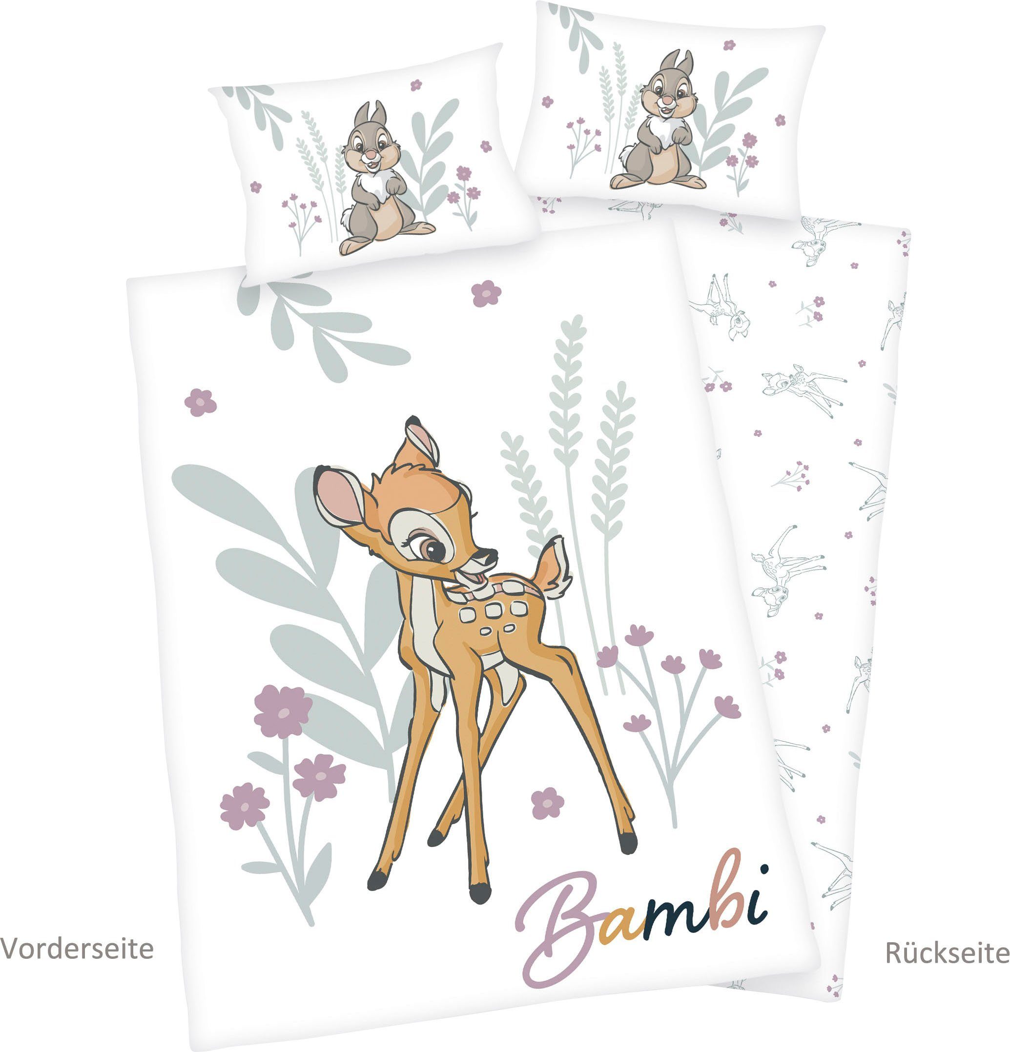 Babybettwäsche ´s Bambi, , Flanell, mit liebevollem Motiv