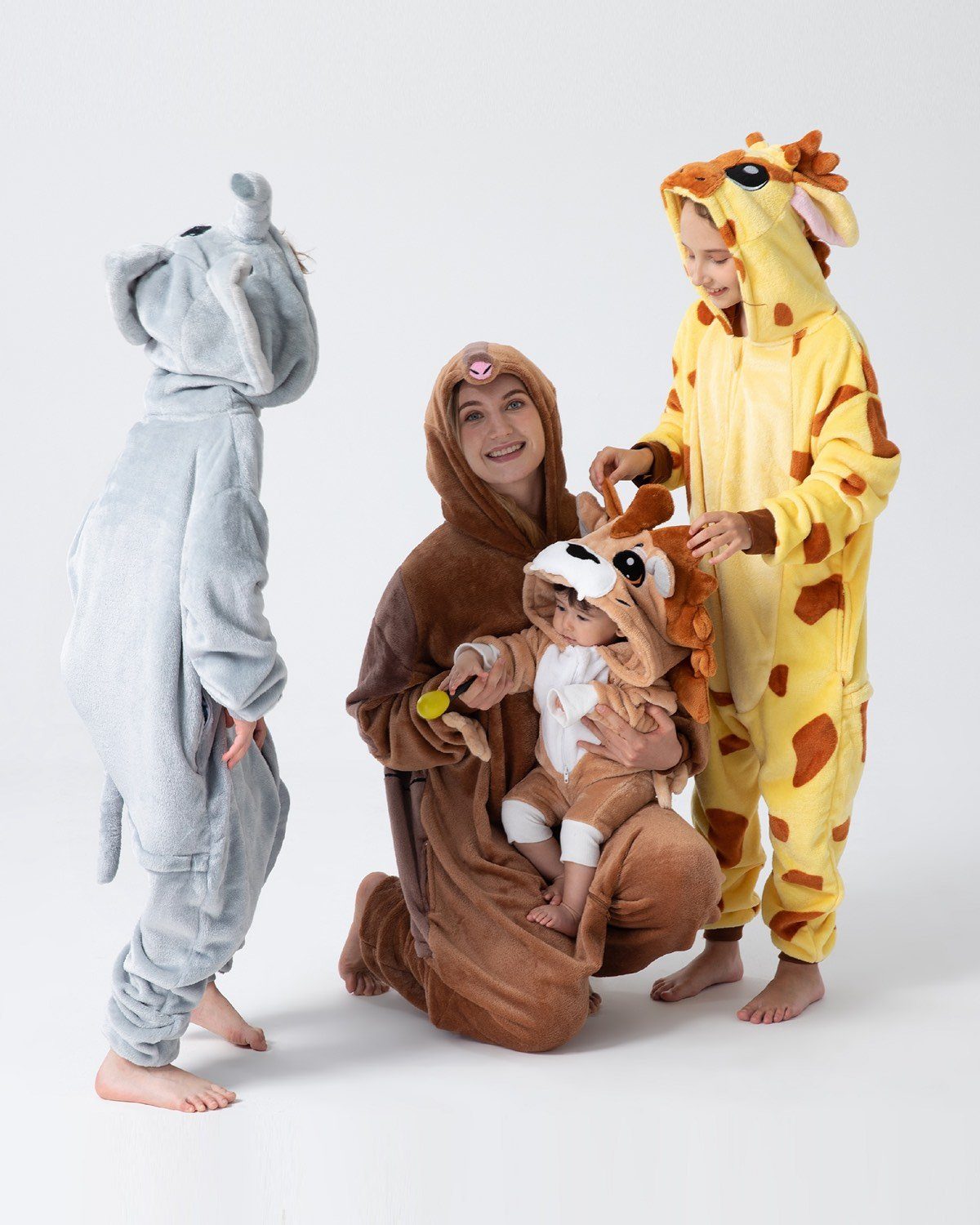 Corimori Jumpsuit Onesie Giraffe, kuscheliges Kostüm für Kinder (2-tlg) Karneval, Fasching, Jugendliche, Mädchen, Jungen, Tierkostüme
