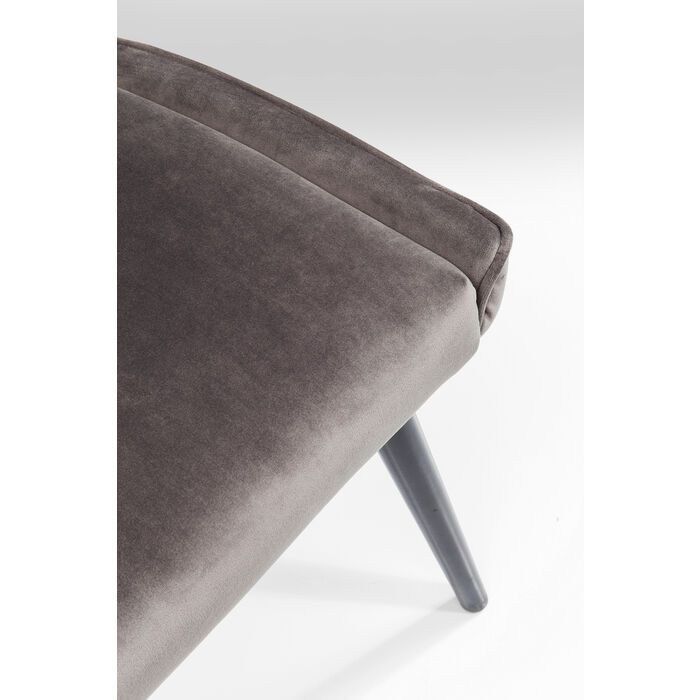 KARE Stuhl Black Marshall Velvet Grau