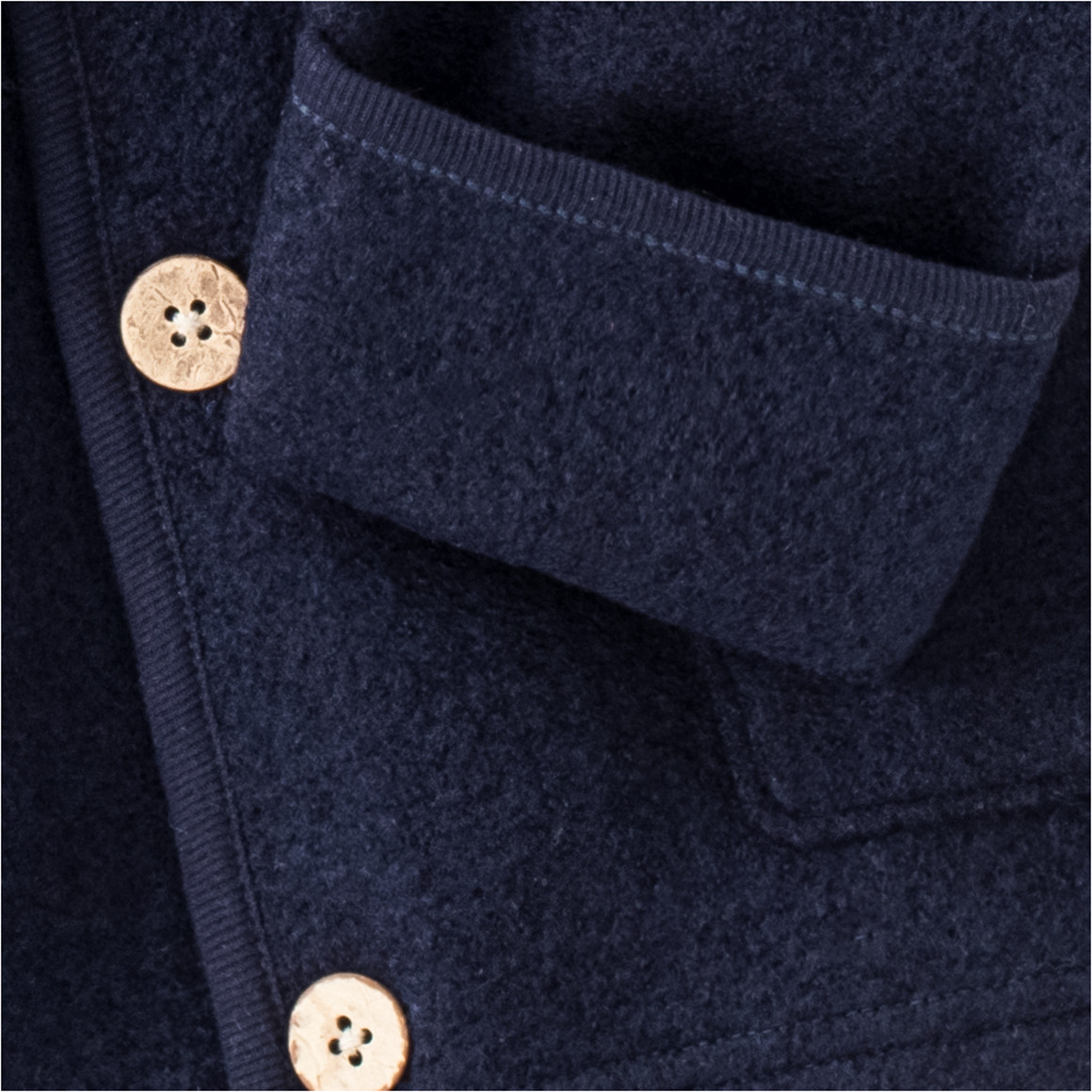 Baby Wollwalk-Jacke mit Umschlagbündchen