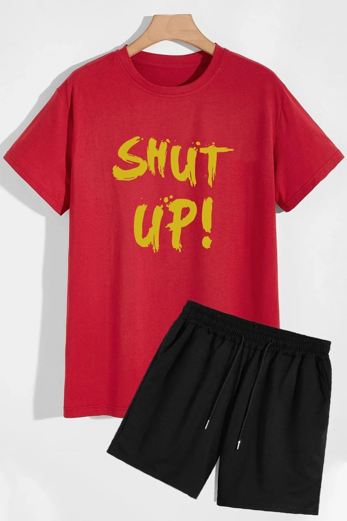 trendypassion  Shut Up Shorts T-Shirt-Trainingsanzug-Set