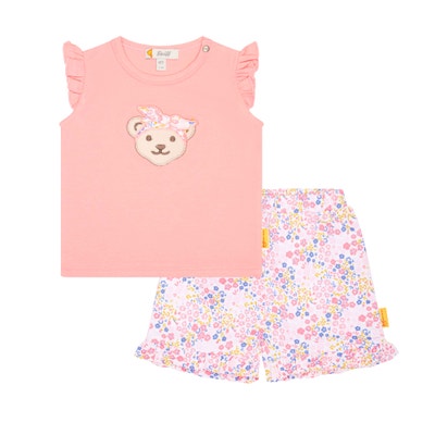 Set Hose + T-Shirt kurzarm, rosa für Mädchen