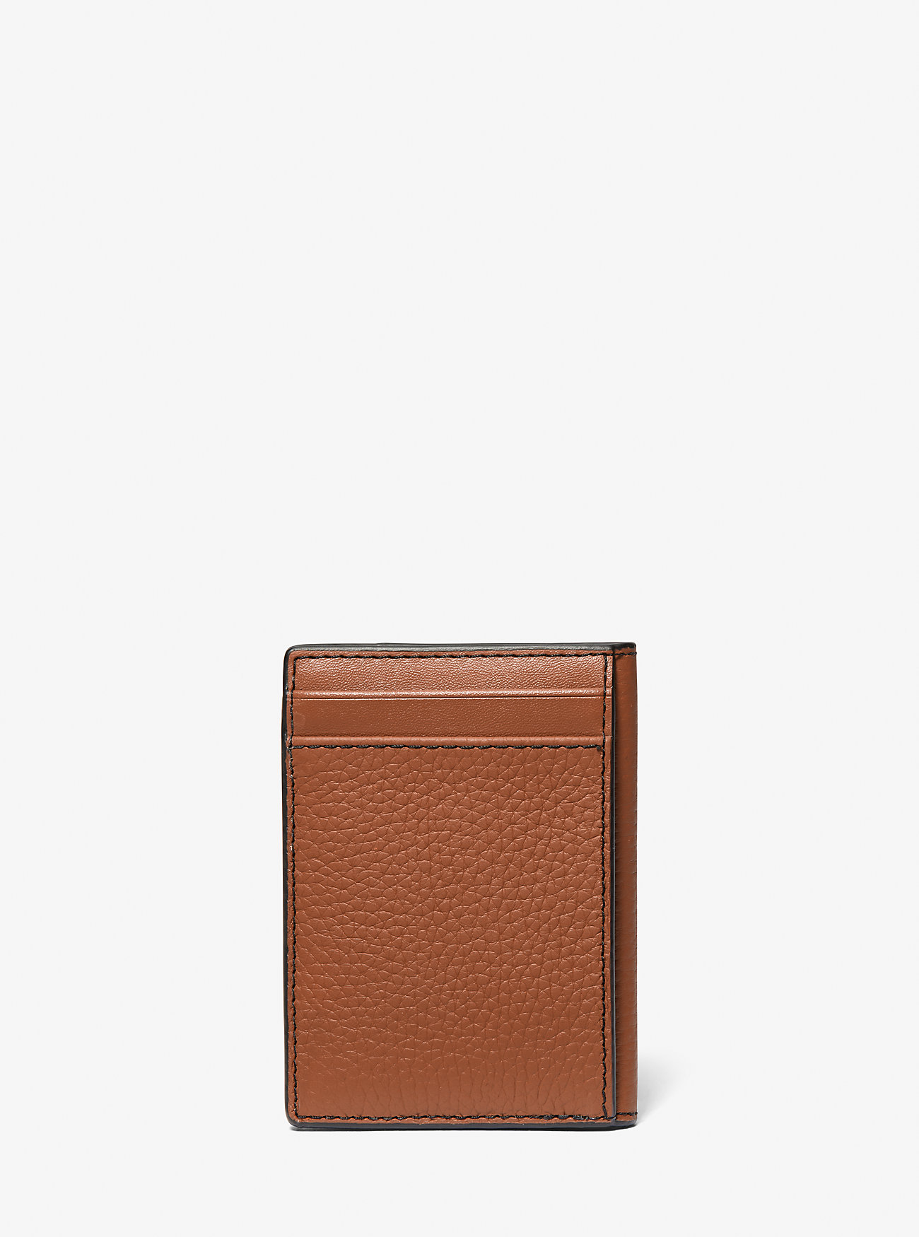 Hudson Pebbled Leather Bifold Wallet - LUGGAGE