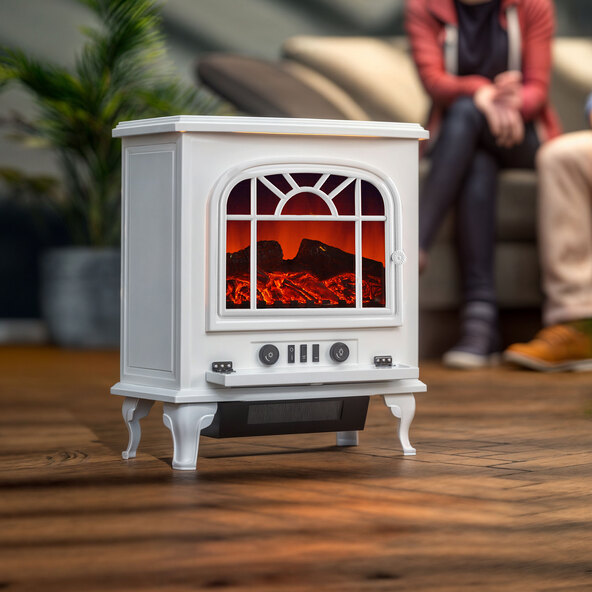 Kamin Elektro Heizer YH20, 2.000 W, weiß