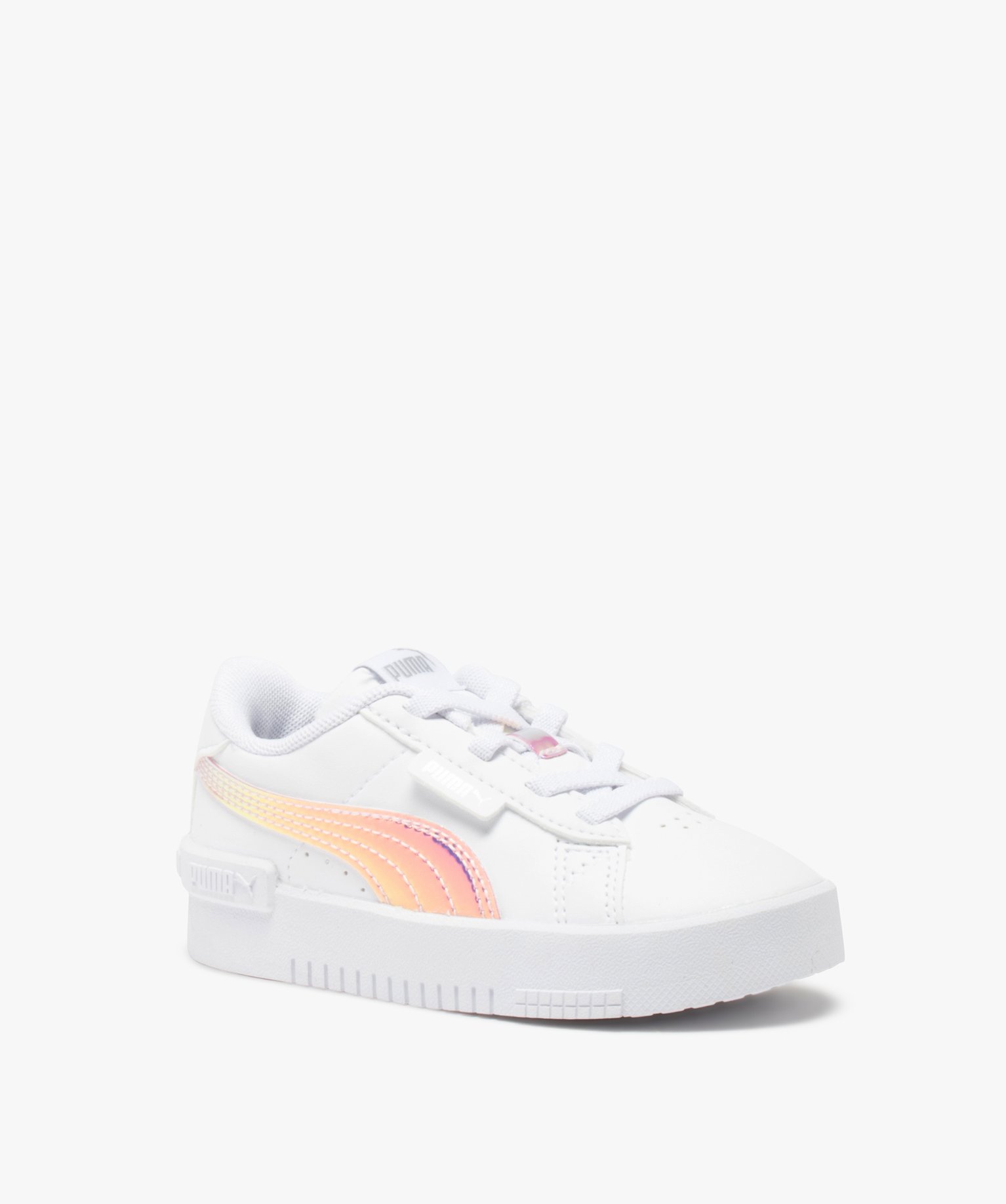 Baskets fille à lacets élastiques – Puma Jada blanc | GEMO
