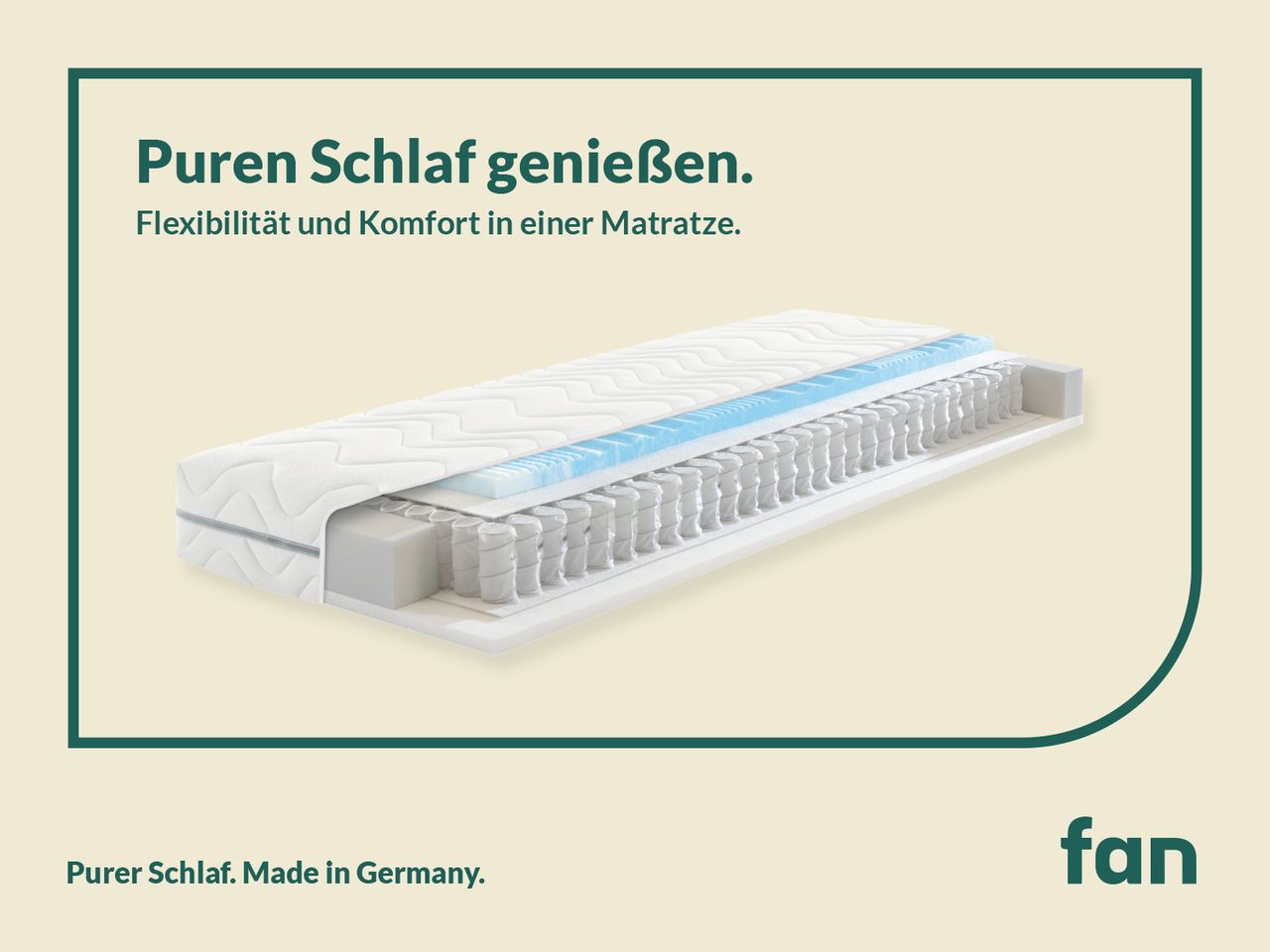 Frankenstolz f.a.n. 7-Zonen-Taschenfederkern-Matratze Aman 090x200, H2