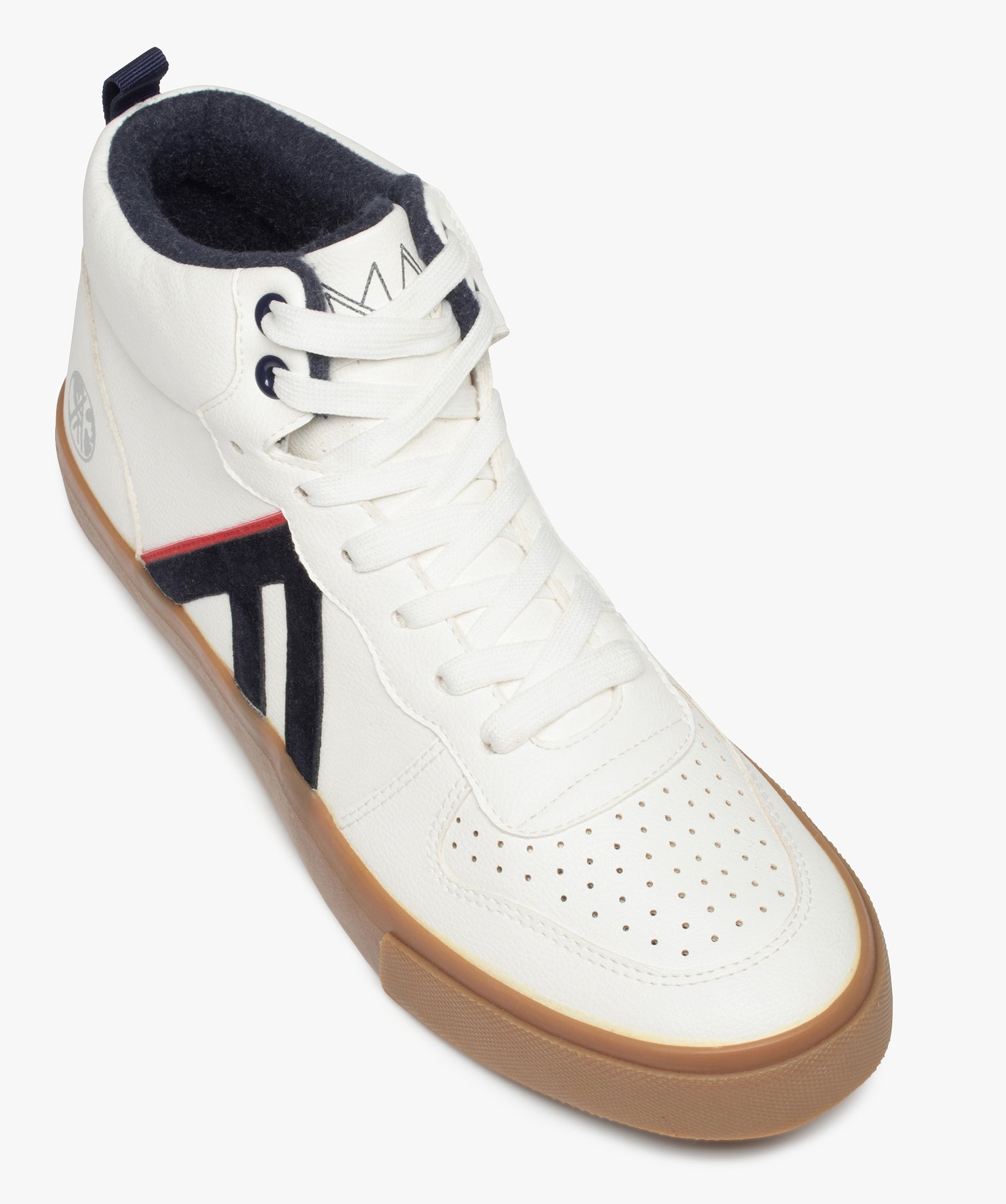 Baskets homme mid à col moelleux - Alma Planète blanc | GEMO
