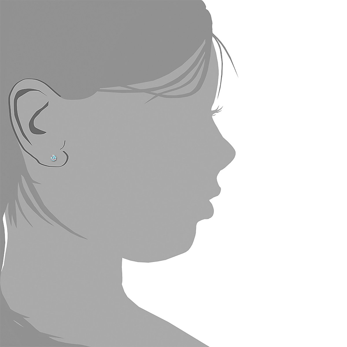 Ohrstecker für Mädchen, 925 Sterling Silber, Preciosa Ohrstecker für Mädchen