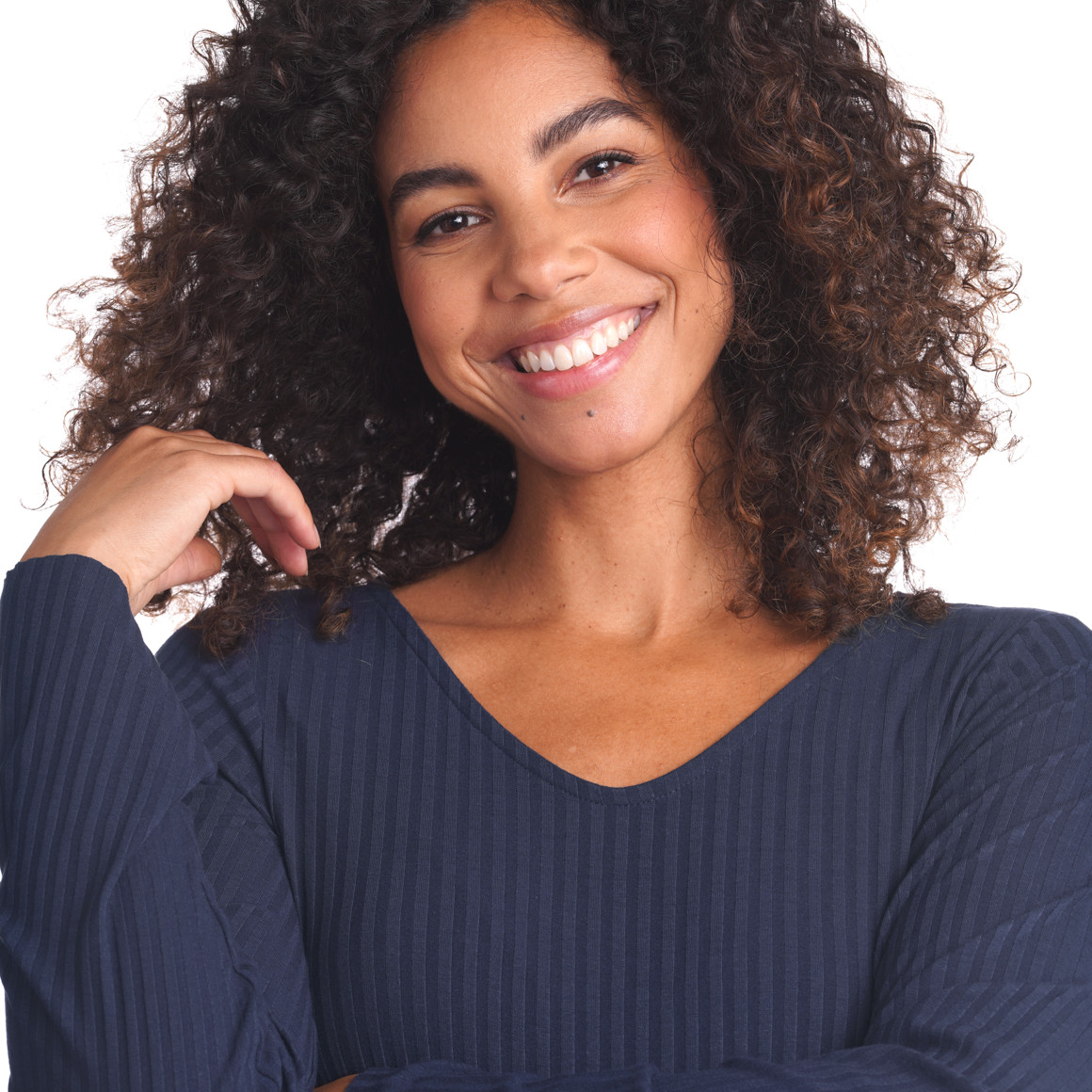 Damen Umstands-Loungeshirt in Ripp-Optik