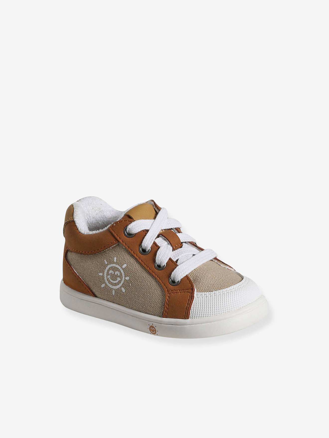 Vertbaudet Baby Sneakers mit Reißverschluss - beige