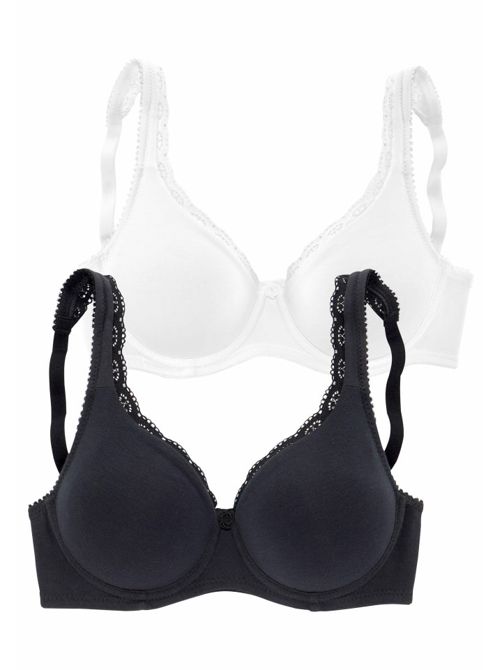 PETITE FLEUR T-Shirt-BH in schwarz weiß günstig kaufen