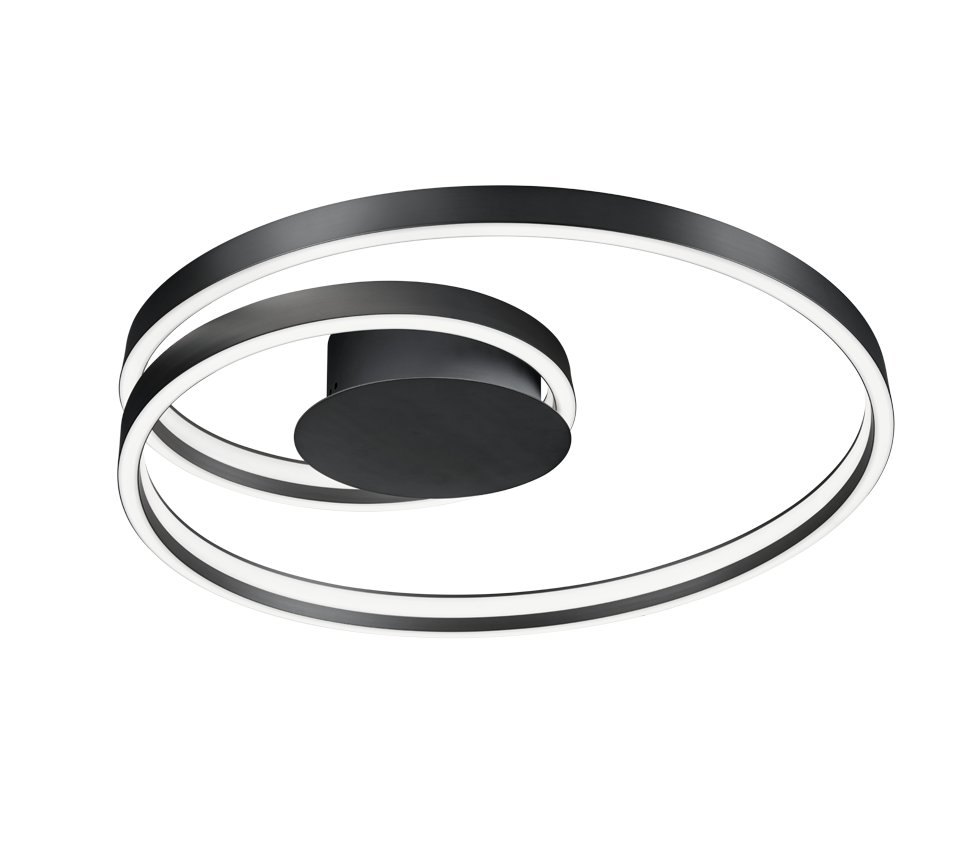 Cinque LED Deckenleuchte Ciola Schwarz