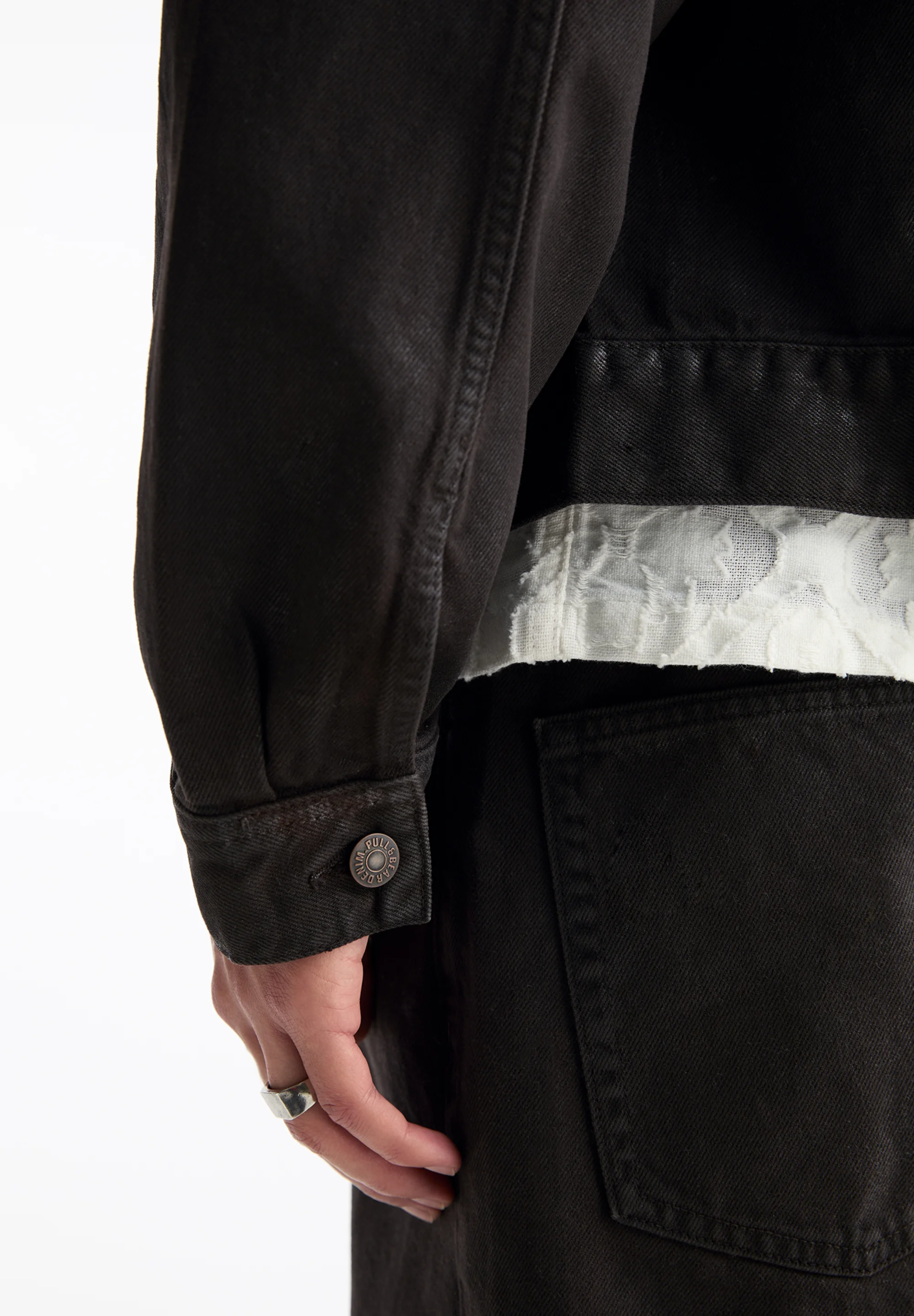 PULL&BEAR ACABADO ENCERADO - Chaqueta vaquera