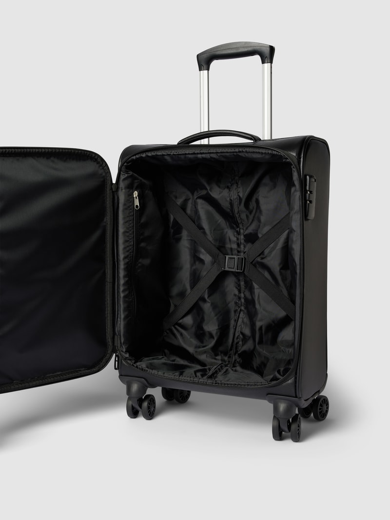 Trolley mit Label-Detail Modell 'CERTOSA SAFFIANO' in schwarz