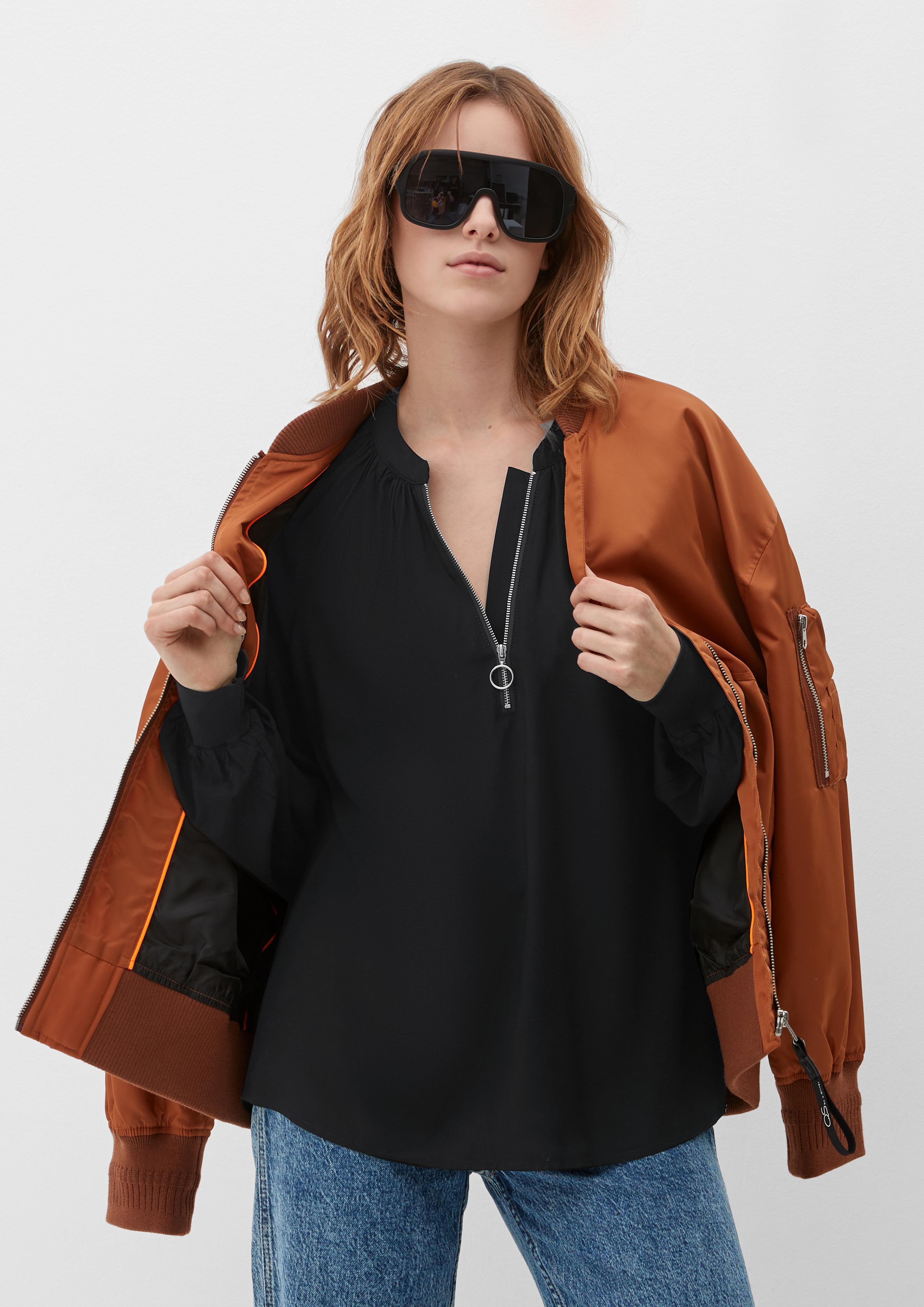 Viskosebluse mit Stehkragen  2126745-9999